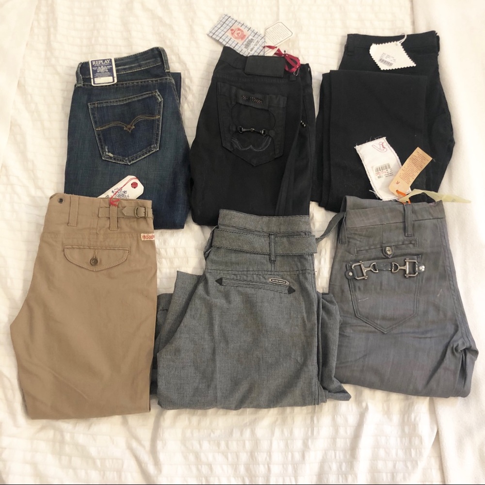 NWT replay jeans and pants lot